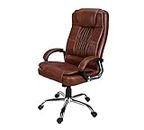 Mezonite Faux Leather Executive Chair High Back Revolving Leatherette Ergonomic Home & High Back Mesh Office Chair with Armrests and Adjustable Height (Brown)