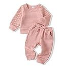 Renotemy Baby Girl Clothes Romper Outfits Newborn Infant Baby Rompers Girl Jumpsuits Suspenders Pants Baby Clothes Girl, Cottonplaid Pink, 2-3T