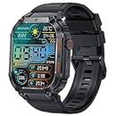 GaWear Reloj Inteligente Hombre con Llamadas y Whatsapp,1.96" smartwatch con Llamadas Pulsómetro Presión Arterial,Monito de Sueño,Podómetro Pulsera Reloj Android iOS(Negro)