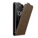 Cadorabo Case Compatible with Sony Xperia XA1 Plus in Coffee Brown - Flip Style Case with Magnetic Closure - Wallet Etui Cover Pouch PU Leather Flip