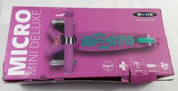 Micro Kickboard - Mini Deluxe LED - Three Wheeled, Swiss-Designed  (Pink)