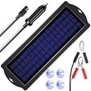 Solar Battery Maintainer, 3.5W 12V Solar Trickle Charger for Car, Portable Waterproof Solar Panel Kit, High Efficiency Solar Panel car battery charger for RV Motorcycle Boat Tractor ATVs Snowmobile