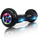 LIEAGLE Hoverboard, 6.5" Self Balancing Scooter Hover Board with Many Certified Wheels LED Lights for Kids Adults Black