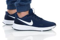 Nike Revolution 5 Mitternacht marineblau weiß Textil Herren Turnschuhe Schuhe UK 6-12