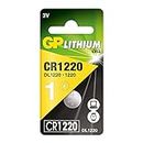 GP Batteries Lithium Cell CR1220 Single-Use Battery Litio 3 V - Pilas (Single-Use Battery, CR1220, Litio, Botón/Moneda, 3 V, 1 Pieza(s))