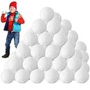 50 Pcs Fake Snow Balls for Kids , Artificial Plush Snow Ball Toys Soft Snow Fight Balls Set for Winter Multiplayer Indoor Outdoor Interactive Throwing Games Christmas Decorations Party Gift