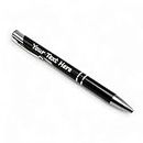 With Your Touch Personalised Engraved Aluminium Black Ink Retractable Black Ballpoint Pen | Custom Present For Birthday, Christmas, Anniversary, Women, Or Office Use (1)
