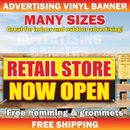 RETAIL STORE NOW OPEN Advertising Banner Vinyl Mesh Sign Free Shipping