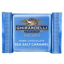Ghirardelli Individually-Wrapped Dark Chocolate Sea Salt Caramel Squares - 430/Case