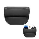 1pcs Black Car Organizer Bag, Sewn Seat Storage Side Pocket, Car Gap Seat Organizer, Front Seat Console Pocket, Store Cell Phone, Keys