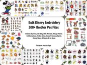 Disney Bulk Bundle Brother Machine Embroidery Designs PES Over 200+ characters