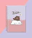 Bare Bears Lover Bear 160 Ruled Pages Gift Set / Diary + Free Personalized Bookmark by CRAFT MANIACS | Best 2022 Gift for Special Days (Lover Bear Diary)
