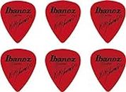 Ibanez B1000KLRD Kiko Loureiro Signature Picks 6 Pack, Red