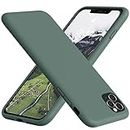 Vooii iPhone 11 Pro Max Case, Soft Liquid Silicone Slim Rubber Full Body Protective iPhone 11 Pro Max Case Cover (with Soft Microfiber Lining) Design for iPhone 11 Pro Max - Pine Green