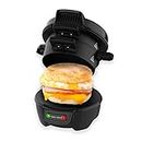 High Street TV Drew & Cole Breakfast Electric Sandwich Maker - Grilled Sandwich Maker With Easy To Clean Non-Stick Cooking Plates, Black