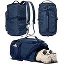 Gym Bag for Women and Men Workout Gym Backpack with Shoe Compartment Sports Duffel Bag Multiple Pockets 30L (Navy)