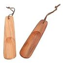 Yardenfun 2pcs Wooden Shoehorn Home Tools Wood Tools Specialty Tools Shoe Horn for Wood Shoes Lifter Shoe Wearing Aid Tool Shoe Wearing Auxiliary Tool Home Shoe Hanging Shoe Shoe Tree