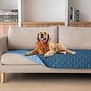 gogobunny 100% Double-Sided Waterproof Dog Bed Cover Pet Blanket Sofa Couch Furniture Protector for Kids Children Dog Cat, Reversible (30x70 Inch (Pack of 1), Dark Blue/Light Blue)