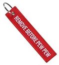 Pinstant REMOVE BEFORE PEW PEW Key Laser Gun Blaster Shoot Shooting Fire Firing Funny Humor Joke Video Game Shooter Driver Biker Motorcycle Motorbike Car Keychain Key Tag Chain Fob Ring, Mixed, 5.1 x