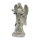 Garden Angel Statue With Birdfeeder Or Bath Bowl 23"H by Melrose in Grey