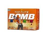 Top-Flite 22 Bomb Color Blast Golf Balls - 24 Pack, Feel - Soft, Firmer Ionomer Cover Enhances Durability Minimizing Spin Greater Playability Performance