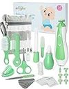 OTTOLIVES Baby Healthcare and Grooming Kit, Baby Electric Nail Trimmer Set Newborn Nursery Health Care Set for Newborn Infant Toddlers Baby Boys Girls Kids (Green)