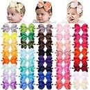 40Pieces Baby Girl Headbands 4.5 Inch Grosgrain Ribbon Hair Bow HairBands Hair Accessories for Newborn Baby Girls Infant Toddler