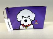 MARC TETRO PURPLE DOG MAKEUP/CLUTCH BAG - PURPLE COLOR - NEW WITH TAGS