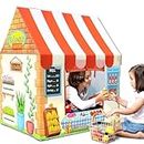 Molcey Grocery Store for Pretend Play With Cash - 2 Minute Setup - Kids Grocery Store Checkout Playset. Pretend Play Grocery Store/Supermarket Playset. Toy Grocery Store For Kids/Toddler. Fresh Market