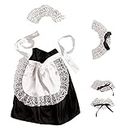 "FRENCH MAID" dress-up set (headpiece, choker, cuffs, skirt, apron) -