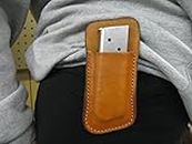 Kimber 1911 Compact 45 Leather Clip On OWB Belt Magazine Mag Pouch CCW TAN USA