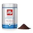illy Decaffeinated Ground Coffee, 250 g - Smooth and Balanced Decaf Blend - 100% Arabica Beans - Expertly Ground for Espresso or Drip Coffee - Rich Flavor without the Caffeine