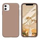 GUAGUA iPhone 11 Case Silky-Soft Liquid Silicone iPhone 11 Case Soft Gel Rubber Slim Thin Microfiber Lining Cover Protective Anti-Scratch Shockproof Case for iPhone 11 6.1 Inch-Chocolate