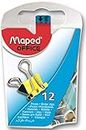 Maped Office PINCE DOUBLE CLIP 15MM X12 BOITE DISTRIBUTRICE, 361211 , Couleurs Assorties