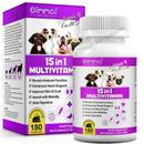 15 in 1 Dog Multivitamins and Immunity Digestion Joint Heart Health Dogs 180 CT