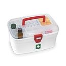MILTON Medical Box, 1 Piece, White | Emergency Medical Box | Medicine Storage Box | Emergency Cabinet Organizer | Detachable Tray Medical Box | Medicine Organizer | Indoor Outdoor Medical Utility