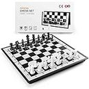 Chess Set Chess Board Magnetic Games Travel Folding for Kids Adults 24.5 cm