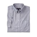 Men's Big & Tall KS Signature Wrinkle Free Short-Sleeve Oxford Dress Shirt by KS Signature in Classic Blue Pindot (Size 18)