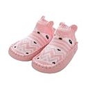MOMISY Anti-Skid leather soled Shoe Socks for Baby Boys and Baby Girls-12 to 18 months, Medium, Pink