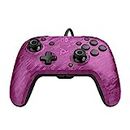 Pdp Gaming Faceoff deluxe+ Filaire Switch Pro Manette - Violet Camo - Licence Officiel By Nintendo - Customizable Buttons And Paddles - Ergonomic Manettes