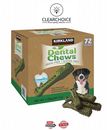 NEW USA Kirkland Signaturee Dental Chews - 72 Dog Treats 1 Bag, Green Dog Chews