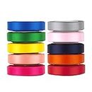 VATIN Solid Color Double Faced Polyester Satin Ribbon 10 Colors 10mm X 4.5m Each Total 45 Metre Per Package Ribbon Set, Perfect for Gift Wrapping, Hair Bow, Trimming, Sewing and Other Craft Projects