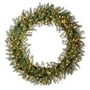 National Tree Company Décorations de Noël 121,9 cm Couronne de Norwood sapin avec 200 lights-ul Transparent