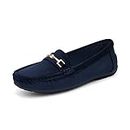 DREAM PAIRS Mocassins Femmes Confortables à Enfiler Chaussures Plates pour Marche Conduite Loafers Femme Bleu SDLS2205W-NEW-E Taille 41 (EUR)