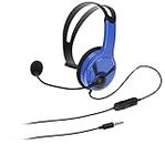 Amazon Basics Mono Chat Wired On Ear Headset for PlayStation 4 (Officially Licensed) - Blue
