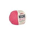 Keche Cotton Yarn, 60% Cotton 40% Acrylic Yarn, Soft Cotton Yarn for Crochet and Knitting, Amigurumi Yarn 1 Skein/Ball 1.76 Oz (50g) / 180 Yrds (165m) - Pink