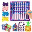 DDAI Weaving Loom Kit Crafts for Kids and Adults - Potholder Loops Toys for Girls and Boys Ages 6 7 8 9 10 11 12 - Beginners Knitting Loom Set Holder Weaving Kits and Gifts - Metal Crochet Hooks
