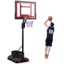 Outdoor Portable Basketball Hoop System 5-10 FT Adjustable W/Weight Bag Wheels