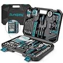 Sundpey Home Tool Kit 257PCs - Portable Complete General Household Essentials Repair Hand DIY Tool Set - All Purpose Tools for Men Women & Handyman & College Students & Beginner with Storage Case