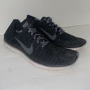 Nike Free RN Flyknit Black Gray Men Sz 10.5 Running Sneaker Shoes